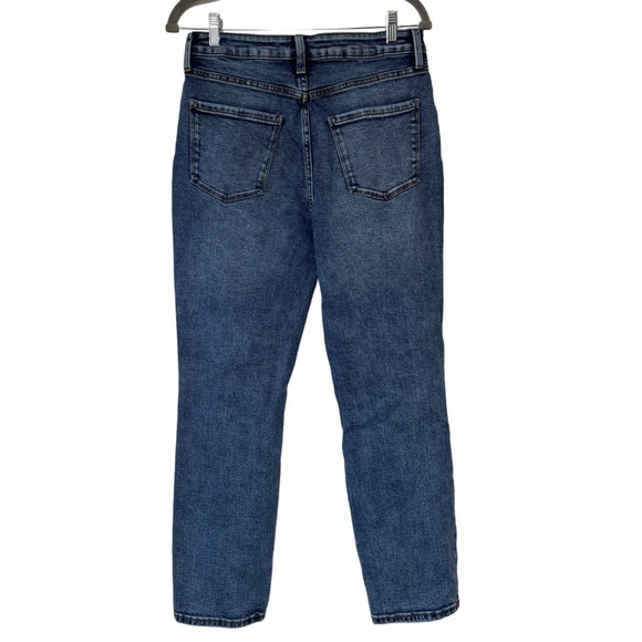 {Lauren Conrad} "Straight" High Rise Distressed Knee Stretch Denim Jeans - Picture 3 of 8